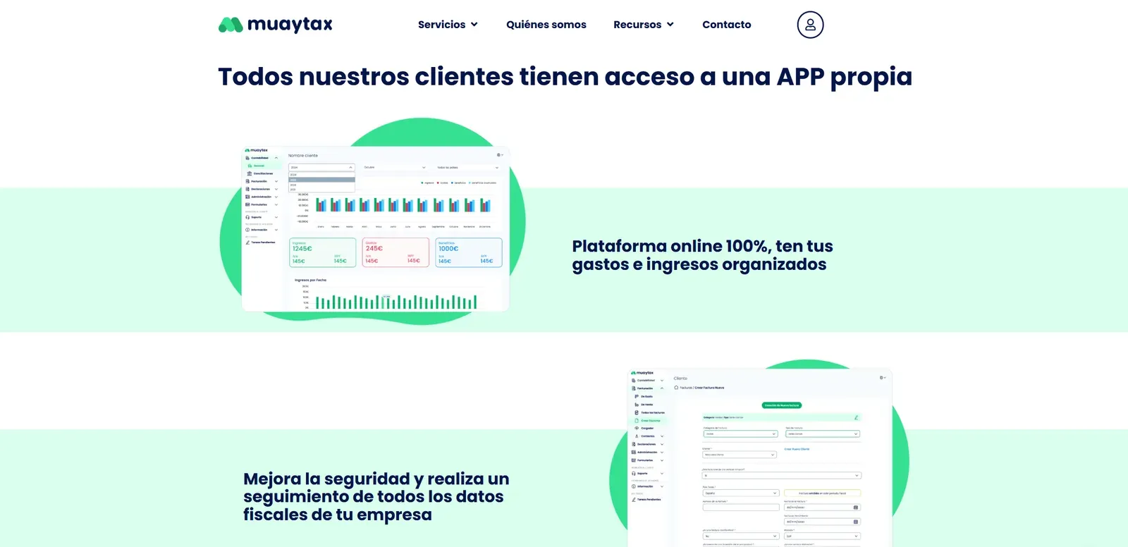 Landing page de la botiga de serveis de Muay Tax